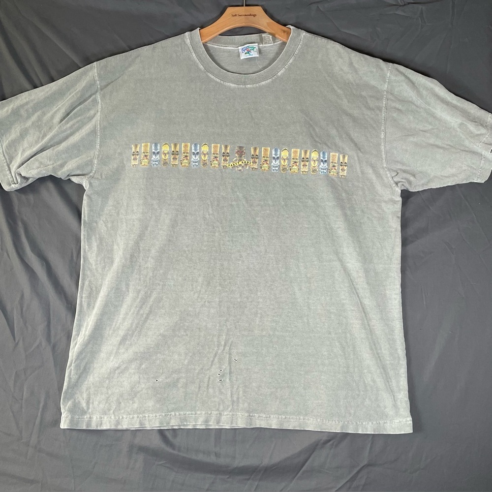 Vintage Caribbean Soul T-Shirt Men’s XL Tiki Hut Y2K 2000s Nature Graphic Tee